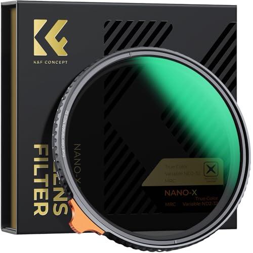 K&amp;F CONCEPT 77mm 可変NDフィルター ND2-ND32 TRUE COLOR 黄色被...