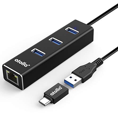 atolla USB3.0ハブ 有線 LAN RJ45 アダプタ USB HUB 3ポート LAN ...