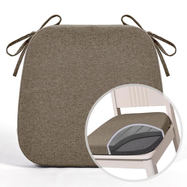 HAVARGO 座布団 椅子用 低反発+高反発 二層構造 椅子クッション 紐付き お尻が痛くならない...