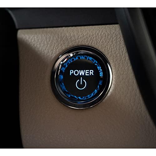 Haoshilianfaクリスタル表面処理エンジン スタートボタン スイッチカバー 車スターターボタ...
