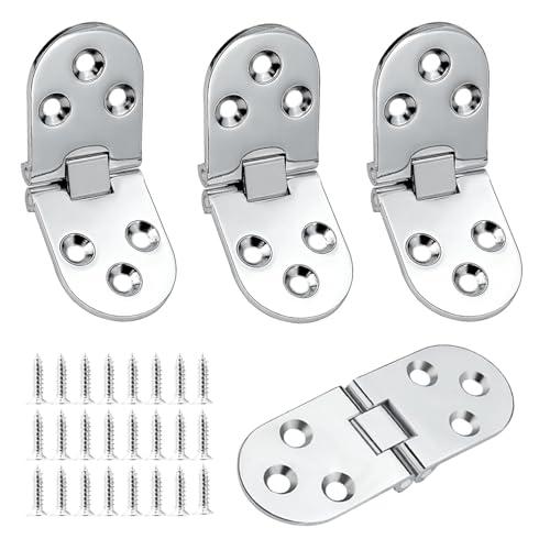 テーブルヒンジ 4個入り 蝶番 ドアヒンジ 家具ヒンジ 折り畳みヒンジ 家具固定補修金具用 耐摩耗性...