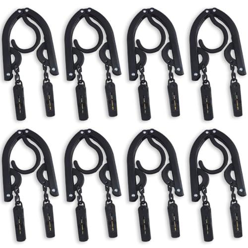 Winuin コンパクト 折りたたみハンガー 8個セット（16個ピンチ付き） キャンプ・合宿・出張・...