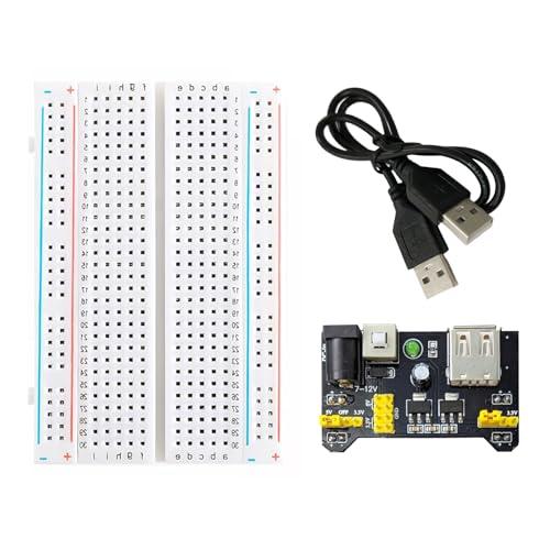 サムコス 400タイポイント 電源モジュール付 ブレッドボード 400穴 粘着テープ付き ミニブレッ...