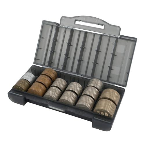 カール事務器 コインケース・スリム 日本製 釣銭 携帯 ハーフサイズ 硬貨専用 飛散防止付 グレー ...