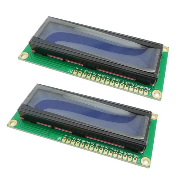 KKHMF 2個 DC 5V 1602 LCD ディスプレイモジュール 16×2キャラクタ LCDブ...