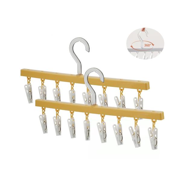 LuckyCode 洗濯物ハンガー ピンチハンガー 2本セット 一字型ハンガー 物干し ハンガー 洗...