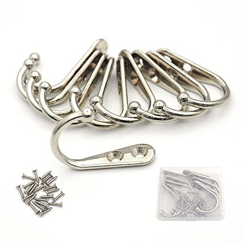 Hymyily 10個 亜鉛合金アンティーク壁掛け フック 高耐荷重 金具 かべかけフック キッチン...