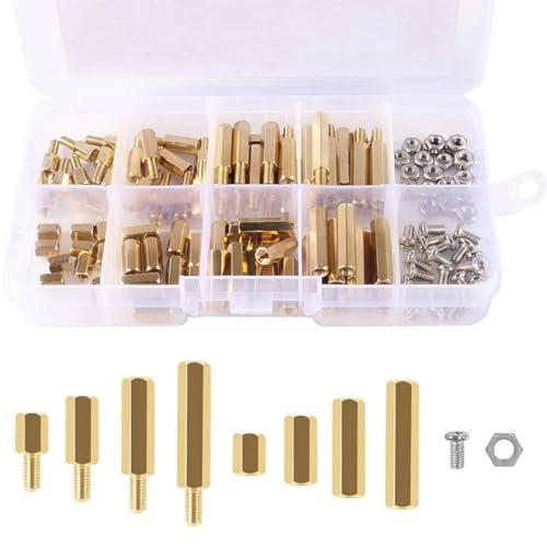 六角スペーサー 六角柱 M3ねじ ナット ボルト 120個入り 六角真鍮スペーサー 機械 修理 回路...