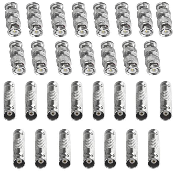 WMYCONGCONG 30個入り BNC コネクタ 2種×15個 BNCメス-メスとBNCオス-オ...