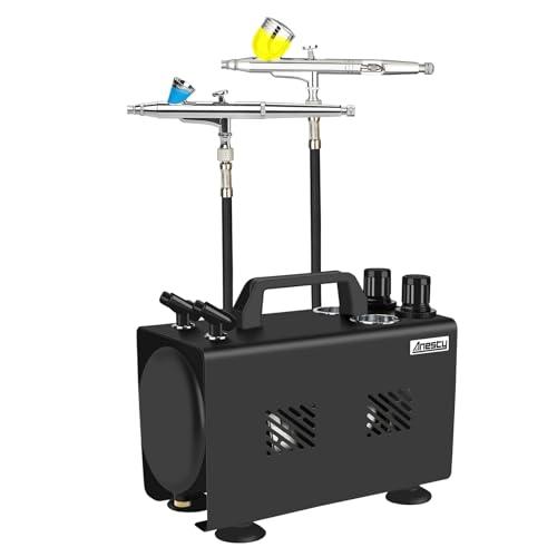 Anesty AHPTrunk 2in1 エアブラシ コンプレッサー ワンタッチ色替え コンプレッサ...