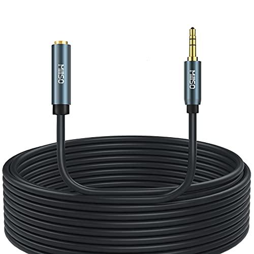 MillSO ヘッドホン 延長コード 10m オスメス 3.5mm ステレオオーディオミニプラグ 金...