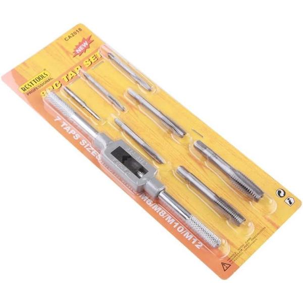 タップセット ダイスセット タップダイスセット ネジ山修正 ネジ穴 ボルト 修復 調整可能なタップレ...