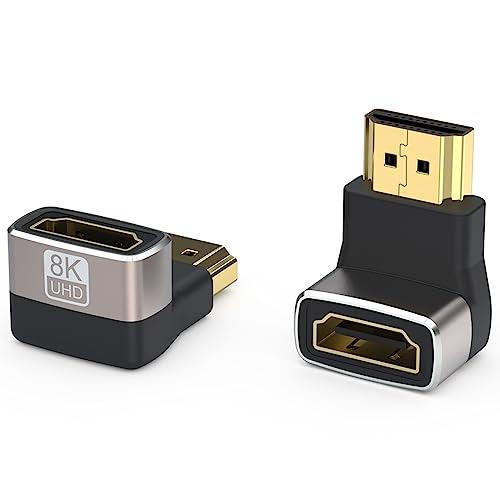 HDMI L型変換アダプタ 90度 HDMIオスtoメスアダプタ HDMI延長アダプタ HDMIハイ...