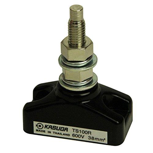 春日電機 スタッド端子台 600V 38mm2130A ブラック TS100R