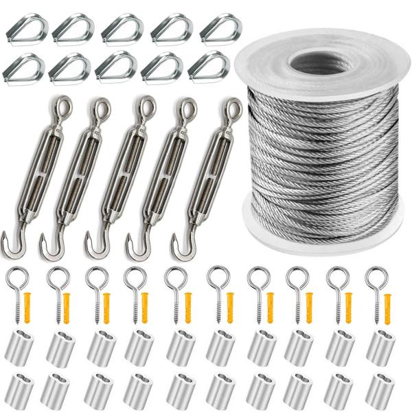 ステンレス ワイヤーロープ 直径2.0mm 長さ35M 7×7構造 切断荷重290kgf（SUS30...