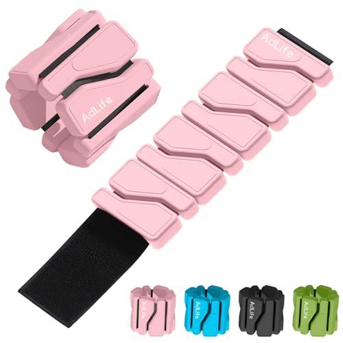 AdLife ピンクのアンクルウェイト 足首 手首 重り おもり 筋トレ ウェイト リスト 約1kg...