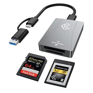 CFexpress SD カードリーダー USB C、デュアルスロットUSB 3.2 10Gbps ...