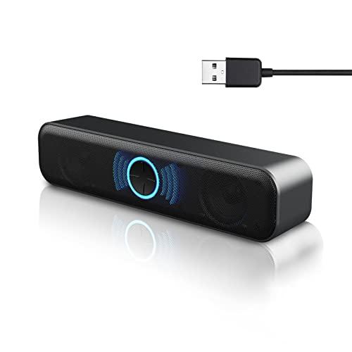 Apqfw PCスピーカー USB パソコンスピーカー 有線 usb接続 コンピューター ノートパソ...