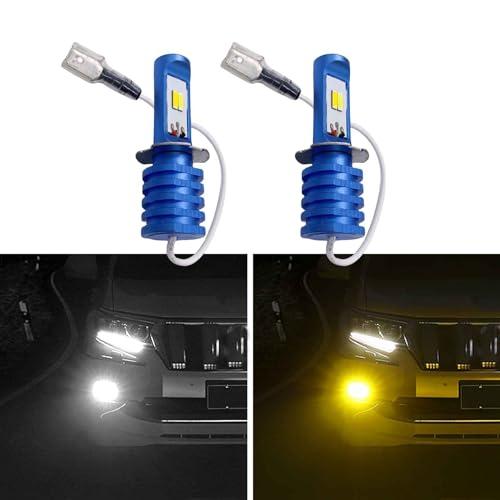 2023 改良モデルH3 LED フォグランプ 2色切り替え 6500Kイエロー3000K 車検対応...