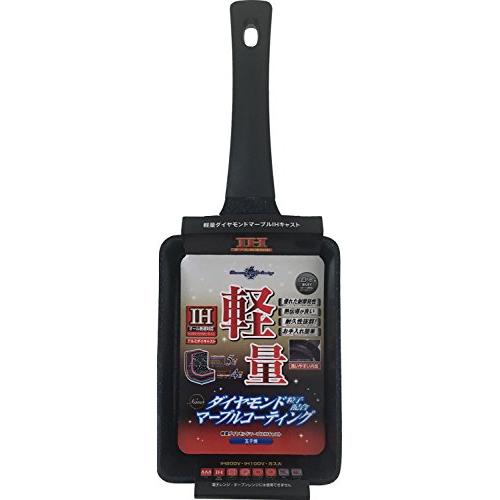 タフコTafuco 卵焼き器 フライパン 幅15×奥行36×高さ4.5cm IH対応 ダイヤモンドマ...