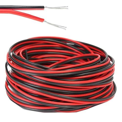 AWG22 電線 ケーブル 20m 赤黒 2Pin コード 接続ケーブル 配線コード 延長コード L...