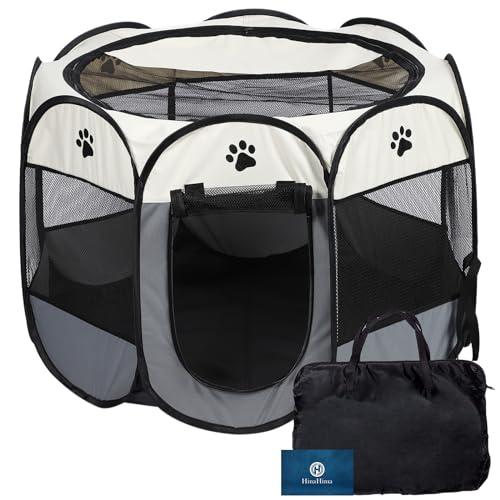 HinaHima 折りたたみ式 ペットサークル 収納バッグ付き 組み立て不要 猫 犬用 ケージ 幅9...