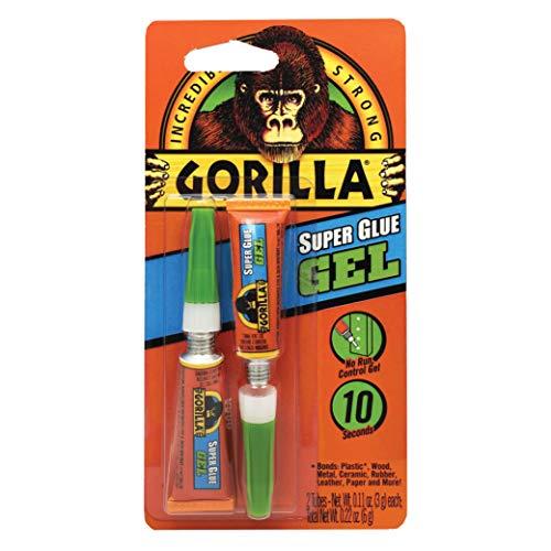 Gorilla ゴリラ 強力瞬間接着剤ジェル 3グラム入りチューブ2本 透明 1パック