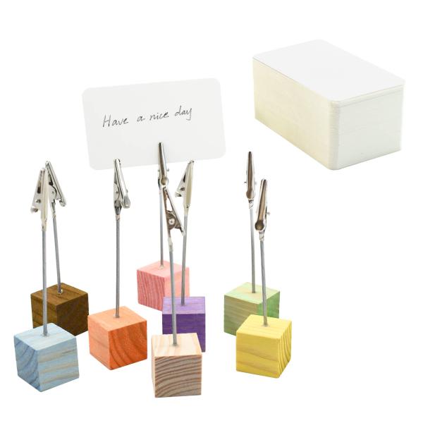 Enkrio 木製 写真 メモホルダー メモクリップ カードスタンド フォトカード ホルダー メモス...