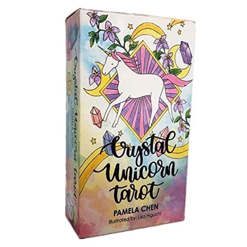 クリスタル ユニコーン タロットカード ガイダンス 占い 運命 オラクル タロットデッキ ボードゲー...