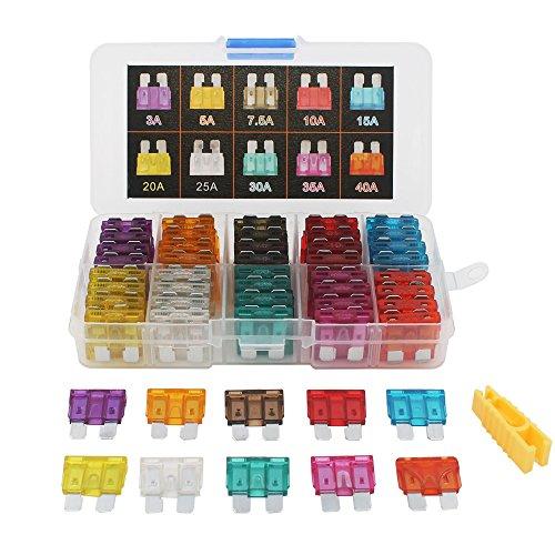 Kiligen 80個 12V-24V 標準ヒューズ 車ブレードヒューズ3A 5A 7.5A 10A...