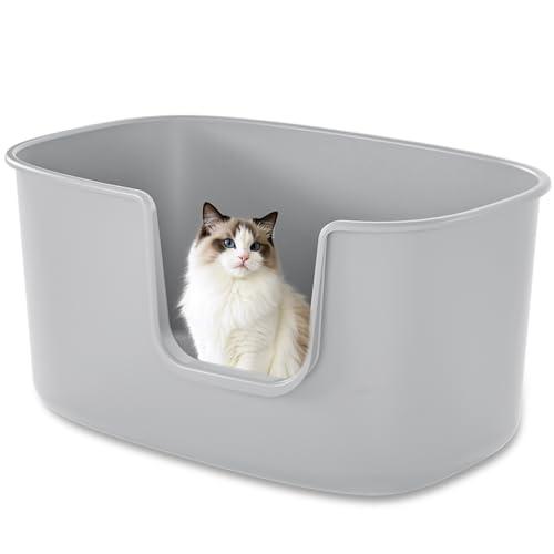 Topzoo 猫トイレ 大型 飛散防止 猫砂マット付き 猫 トイレ オープンタイプ お手入れ簡単 猫...