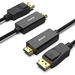 DisplayPort-HDMI 1.8Mケーブル BenfeiゴールドメッキDisplayPort-HDMIアダプターLenov