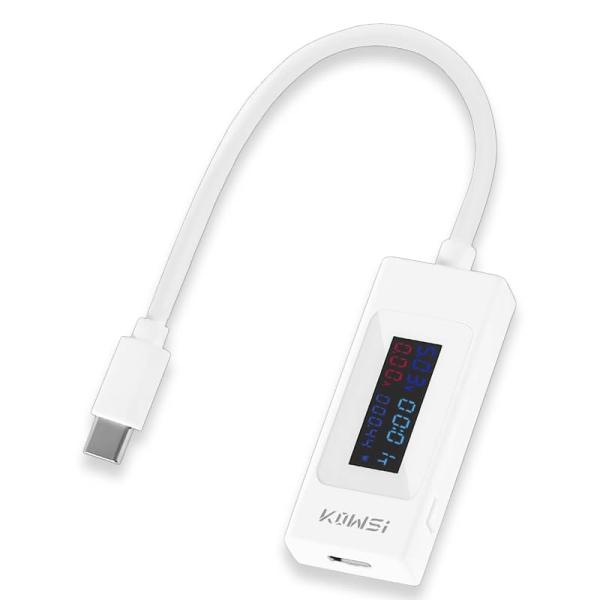 waves USB Type-C 電流 電圧チェッカー 4-30V 白