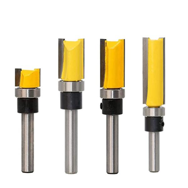 MEDUSHASHA トリマー ビット ストレートビット 4種セット 6.35mmシャンク超硬ルータ...