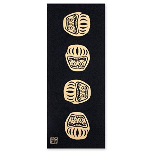 Miyamoto-Towel kenema手ぬぐい 縁起 七転八起黒