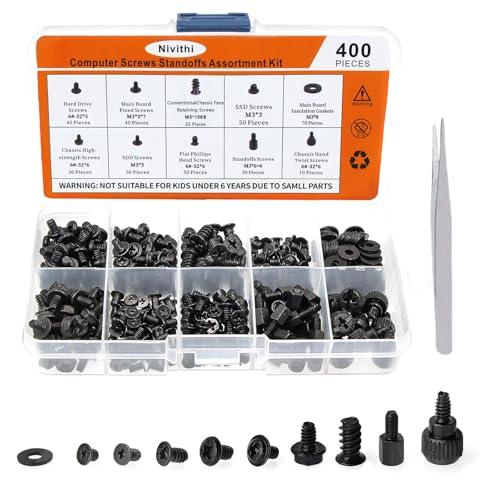 Nivithi ノートパソコン PC用ネジセット 400本入りM2/M3/M3.5 HDD/SSD/...