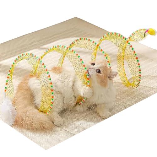 猫じゃらし 猫 おもちゃ 猫の玩具 一人遊び トンネル 音が出る 羽根のじゃらし 猫遊び Cat T...