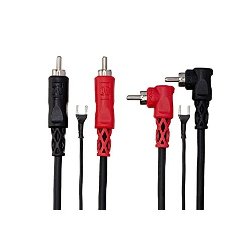 Hosa CRA-202DJ 2m RCA×2-L型RCA×2 アース線付 オーディオケーブル