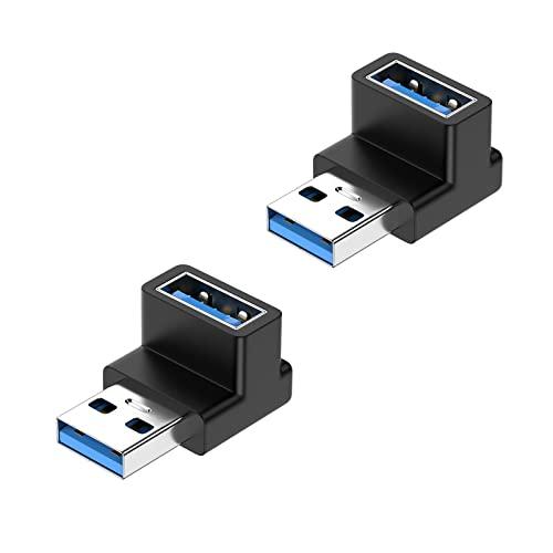 【互換品】 USB 3.1 Gen2 アダプタ L字型 2個セット Suptopwxm USB L字...