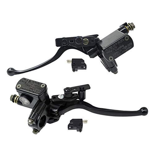 7/8インチ 22mm 左油圧ブレーキマスターシリンダー ハンドルレバー付き 50cc 70cc 9...