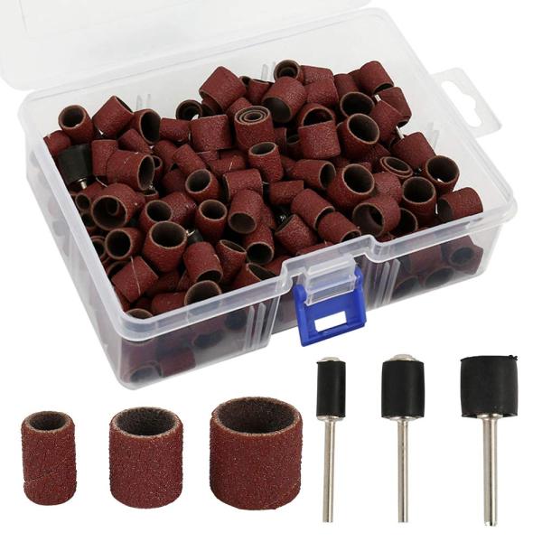 elfishjp サンディングバンド ネイルドリルビット240個入り ロータリー 工具 ドラムマンド...