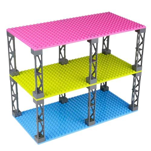 【互換品】 基礎板 ブロック プレート クラシック 互換性 16×32ポッチ 両面 柱付き 板3枚 ...