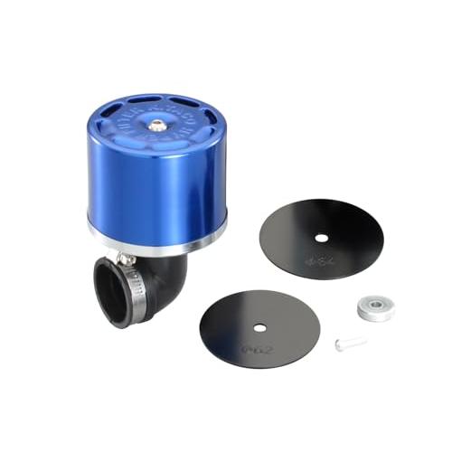 キタコKITACO ハイパーフィルター エルボ90゜/φ35 ブルーアルマイト 汎用純正キャブレター...