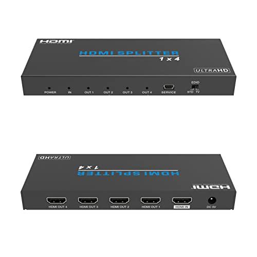 BUNGPUNG HDMI 分配器 1入力4出力 同時出力、4K@60Hz 1080P@120Hz ...