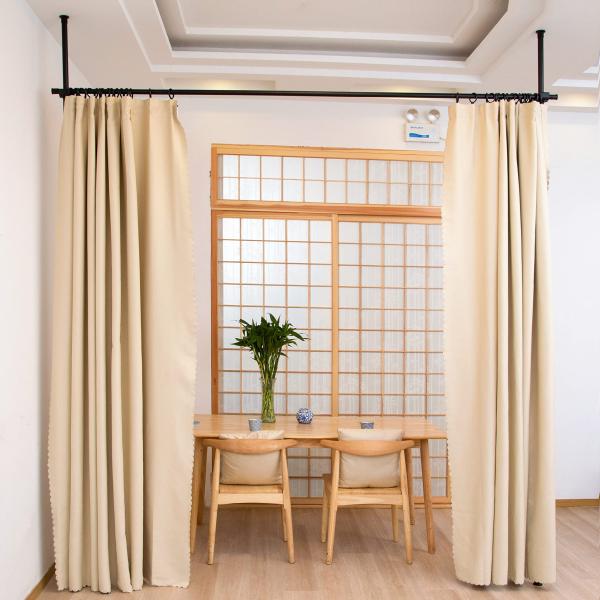 IMIEE つっぱり式 間仕切り 部屋仕切り 間仕切りカーテンポール つっぱり棒 パーテーション カ...