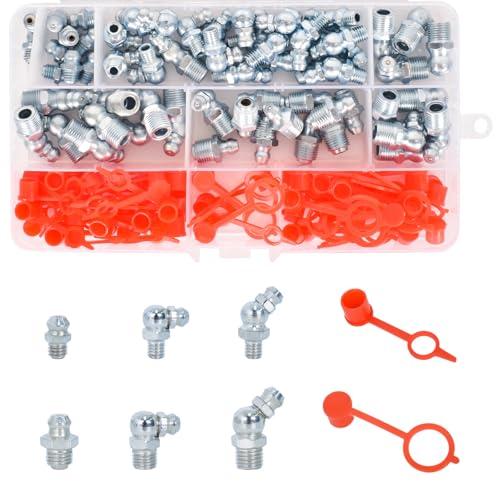 120個セット グリスニップル アングルグリースニップル カーグリース継手 グリースフィッティングキ...