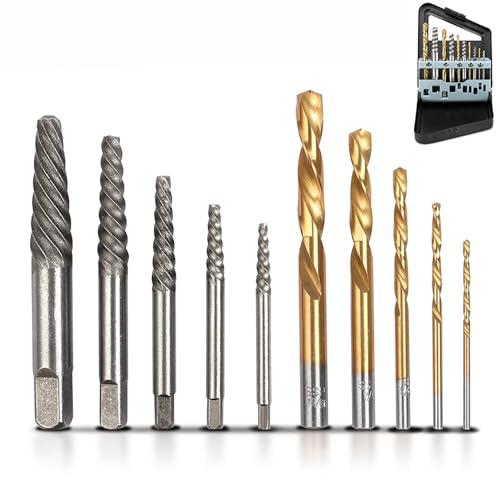 GOOMAND 逆タップ 左回転ドリルビット エキストラクター 10pcs ネジ山補修キット スタッ...