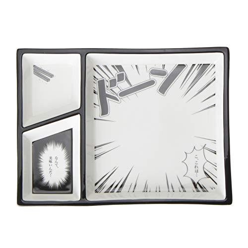 サンアート おもしろ食器  ドーンなんて美味いんだ  コミック 磁器 ランチプレート 白 SAN21...