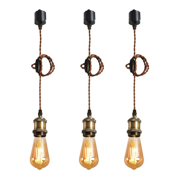 LVWIT ペンダントライト E26口金 LED電球付き エジソン電球 60W形相当 消費電力6W ...