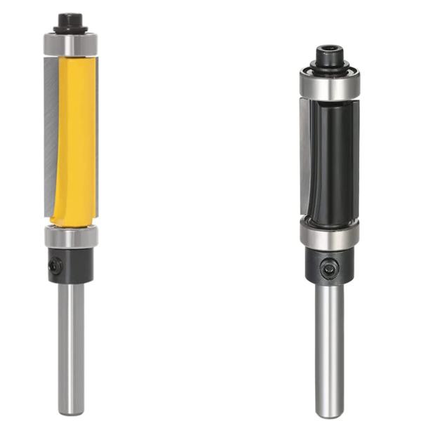 Bestgleトリマービットセット ベアリングビット 2本組ルータービット 6.35mm 超硬刃ルー...